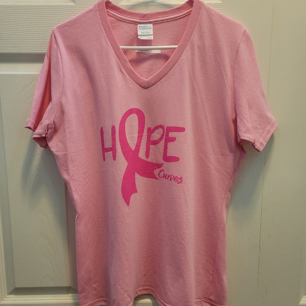 Pink Hope Short Sleeve‎ Workout Tee Size M